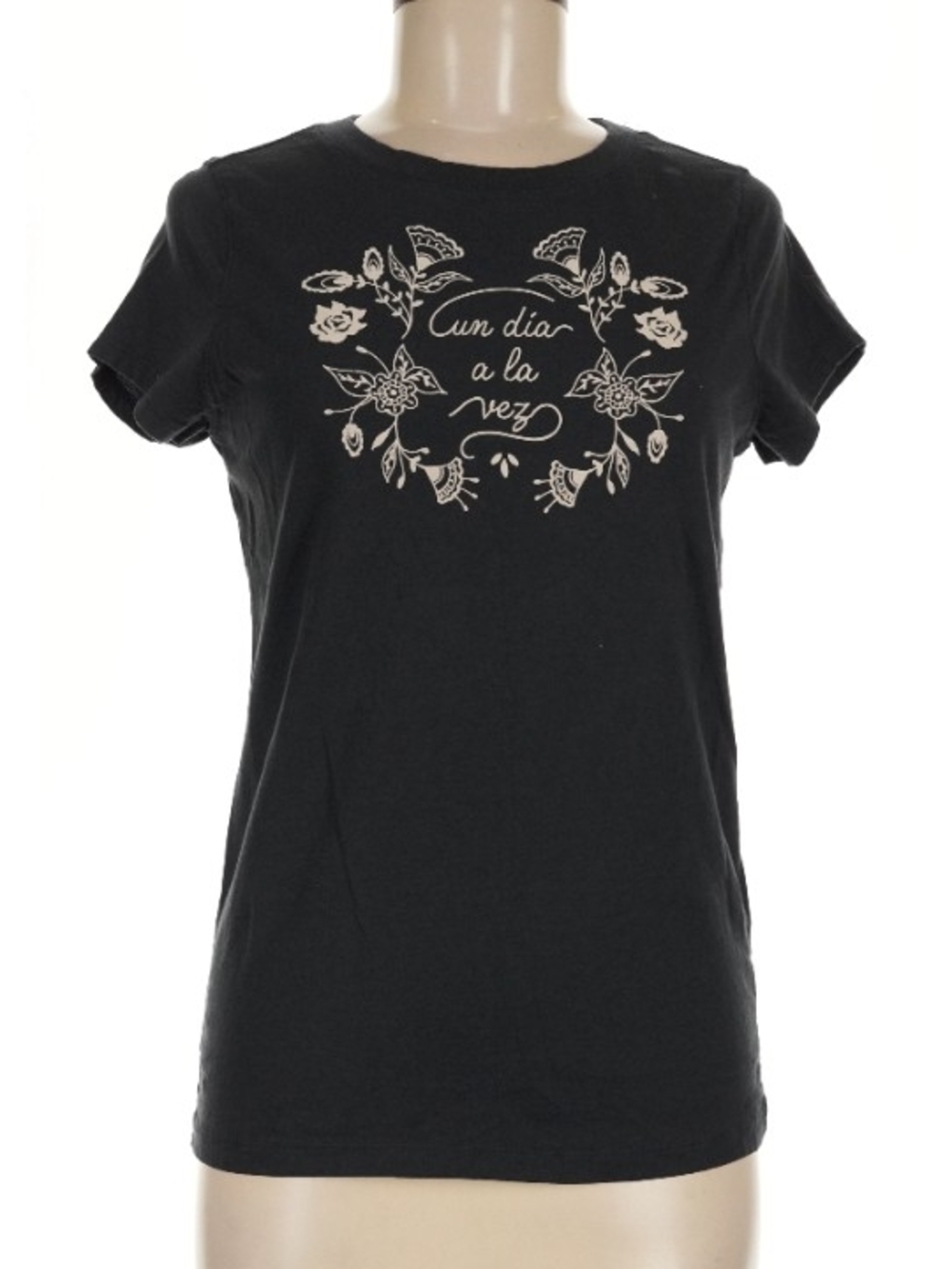 Universal Thread Tee with Cream Floral Script En Español